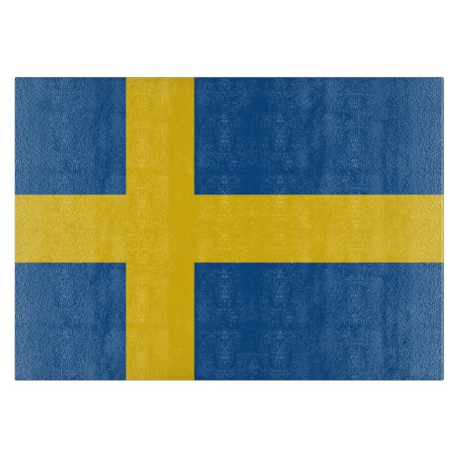 Tabla De Cortar Bandera de Suecia (Anverso)