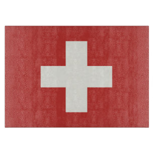 Tabla De Cortar Bandera de Suiza