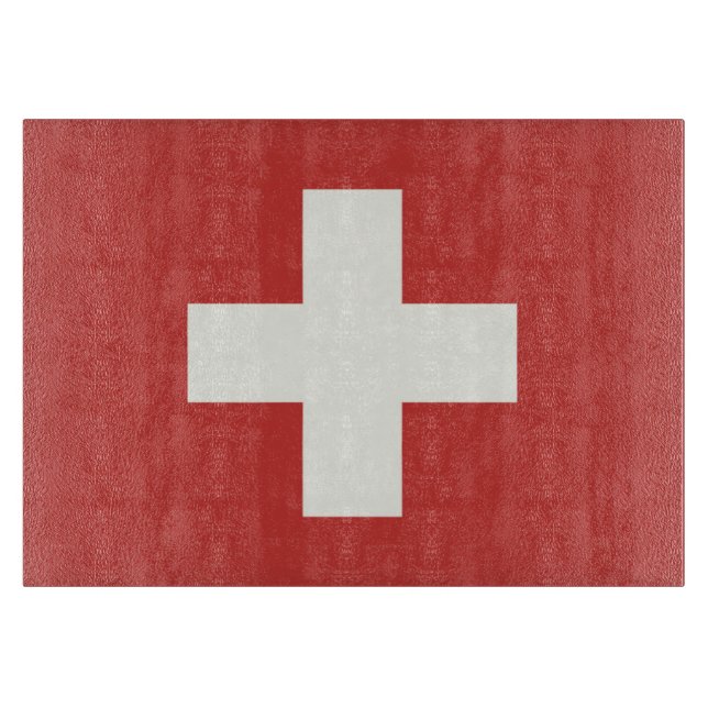 Tabla De Cortar Bandera de Suiza (Anverso)