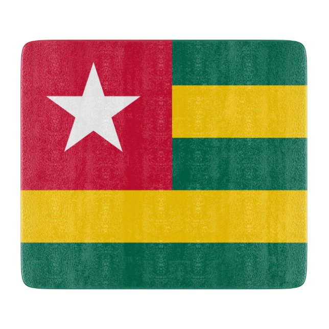 Tabla De Cortar Bandera de Togo (Anverso)