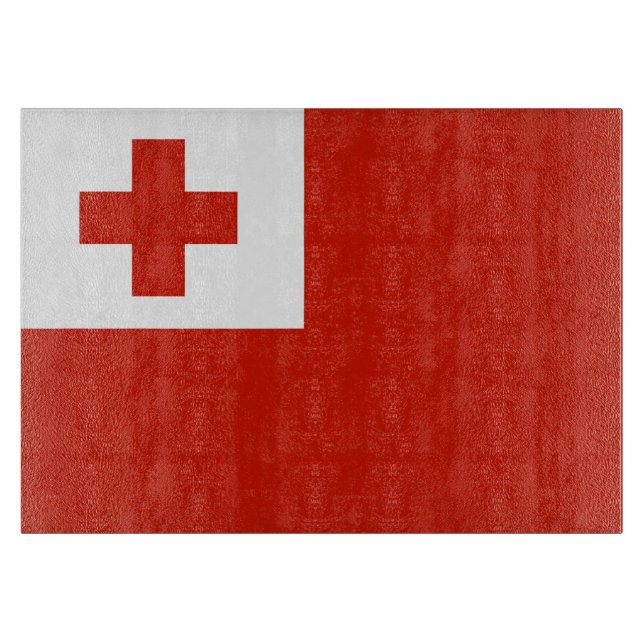 Tabla De Cortar Bandera de Tonga (Anverso)