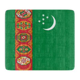 Tabla De Cortar Bandera de Turkmenistán (Turkmenistán)