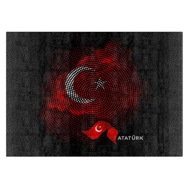 Tabla De Cortar Bandera de Turquía (Anverso)