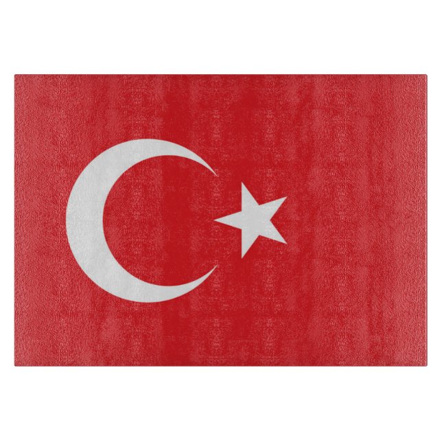 Tabla De Cortar Bandera de Turquía (Anverso)