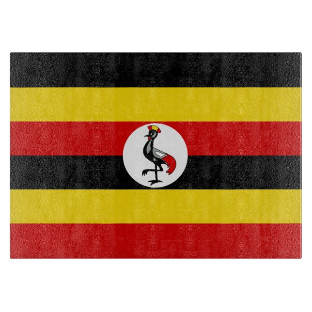 Tabla De Cortar Bandera de Uganda (Anverso)