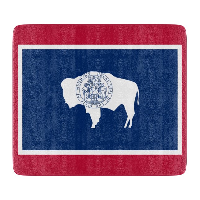 Tabla De Cortar Bandera de Wyoming (Anverso)
