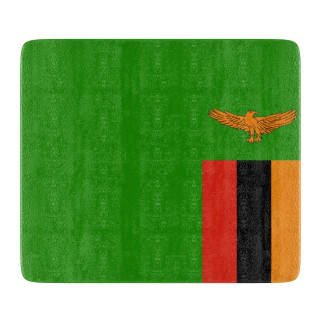 Tabla De Cortar Bandera de Zambia (Anverso)