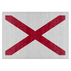 Tabla De Cortar Bandera del estado de Alabama: Cruz escarlata de S