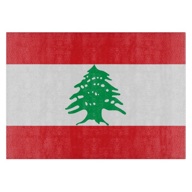 Tabla De Cortar Bandera del Líbano (Anverso)