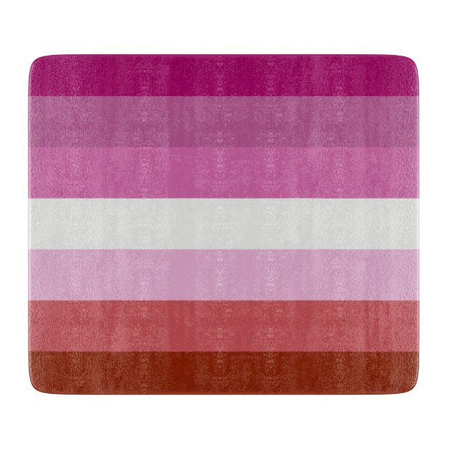 Tabla De Cortar Bandera del Orgullo Lesbiano Rosa (Anverso)