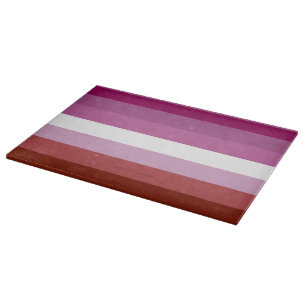 Tabla De Cortar bandera del orgullo lésbico femenino de SlipperyJo