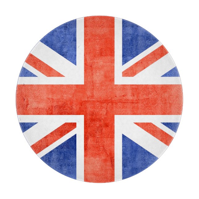 Tabla De Cortar Bandera del Reino Unido Grunge (Anverso)