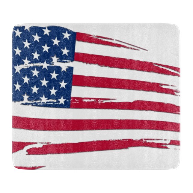 Tabla De Cortar Bandera estadounidense desgastada (Anverso)