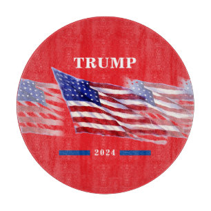 Tabla De Cortar Bandera estadounidense Donald Trump 2024