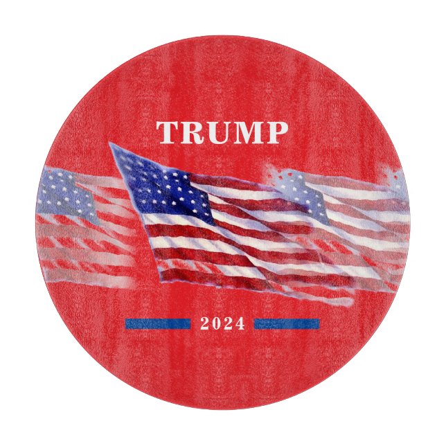Tabla De Cortar Bandera estadounidense Donald Trump 2024 (Anverso)