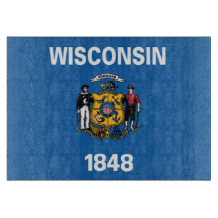 Tabla De Cortar Bandera estatal de Wisconsin, Estados Unidos