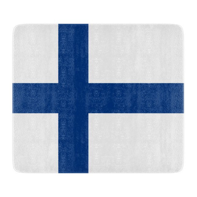 Tabla De Cortar Bandera finlandesa (Finlandia) (Anverso)