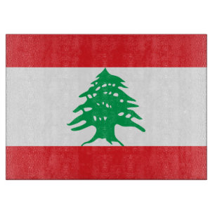 Tabla De Cortar Bandera libanesa