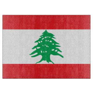 Tabla De Cortar Bandera libanesa