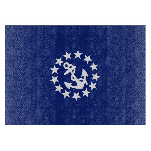 Tabla De Cortar Bandera náutica estadounidense Decoración azul de  (Anverso)