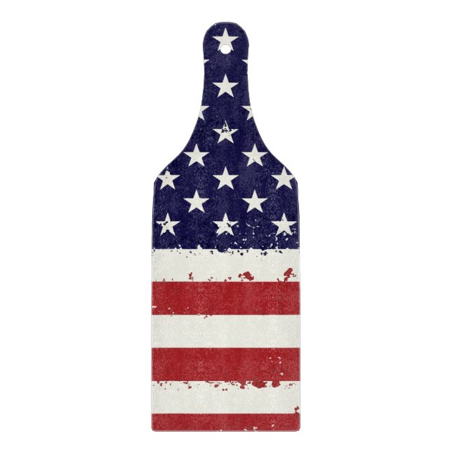 Tabla De Cortar Bandera Patriótica Americana con problemas (Anverso)