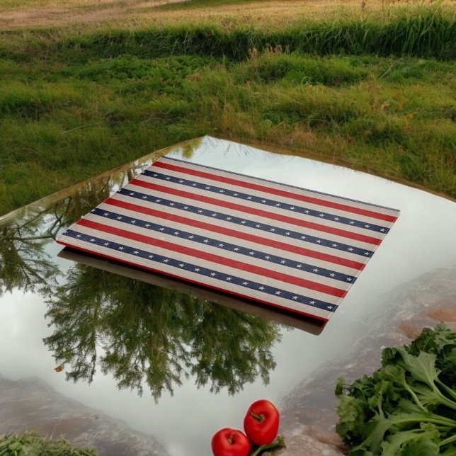 Tabla De Cortar Bandera Patriótica Estilo Bandas (Chopping Board)