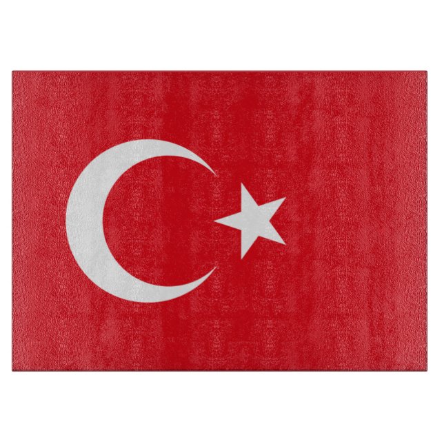Tabla De Cortar Bandera turca (Anverso)
