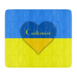 Tabla De Cortar Bandera ucraniana azul Thunder_Cove