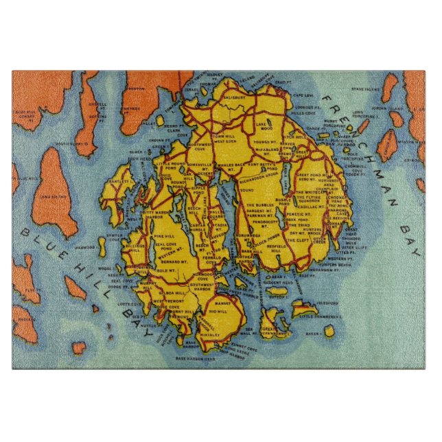 Tabla De Cortar Bar Harbor - Isla del Desierto Mt (Anverso)