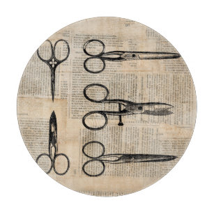 Tabla De Cortar Barbieras de época cortan tijeras de época