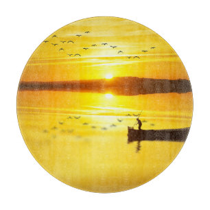 Tabla De Cortar Barco de pescador tradicional Sunrise