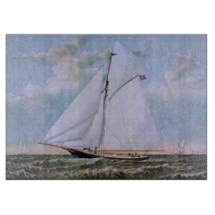 Tabla De Cortar Barco de vela antiguo Sloop Yacht Barco de vela Oc