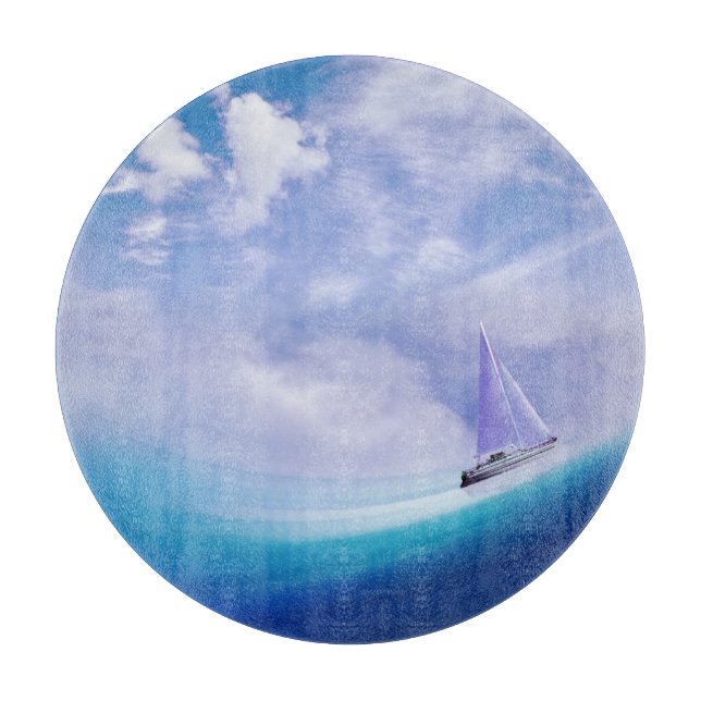 Tabla De Cortar Barco de vela en una ola épica (Anverso)