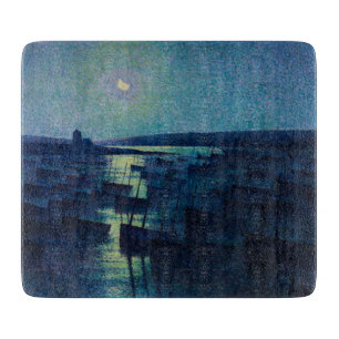 Tabla De Cortar Barcos de pesca a la luz de la luna (Camaret, Fran