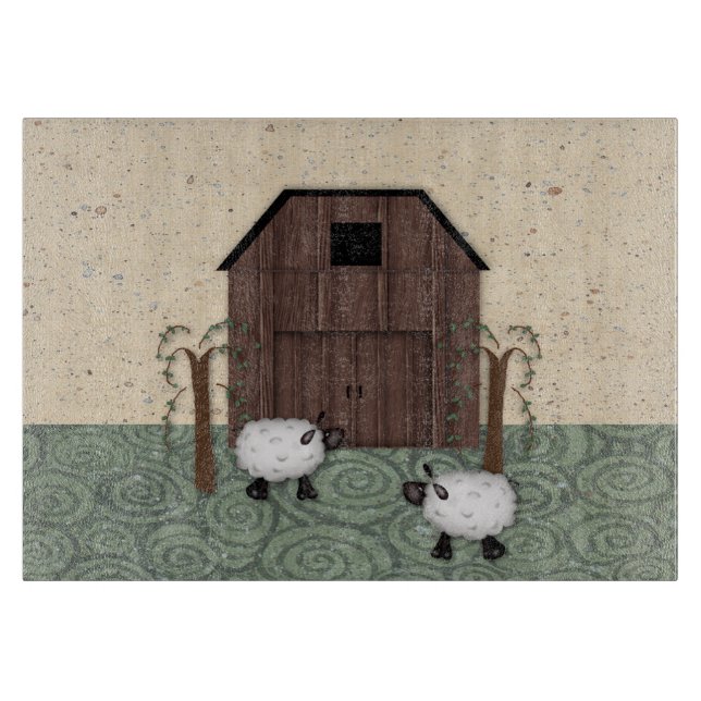 Tabla De Cortar Barn Sheep (Anverso)