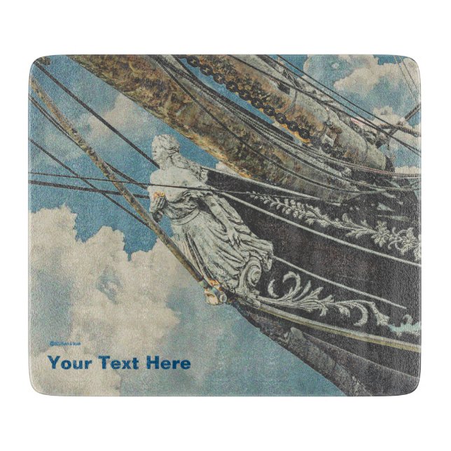 Tabla De Cortar Barque Elissa Figurhead (Anverso)