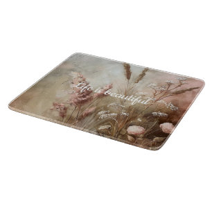 Tabla De Cortar Bastante Chic Beige Rubor Boho Floral 