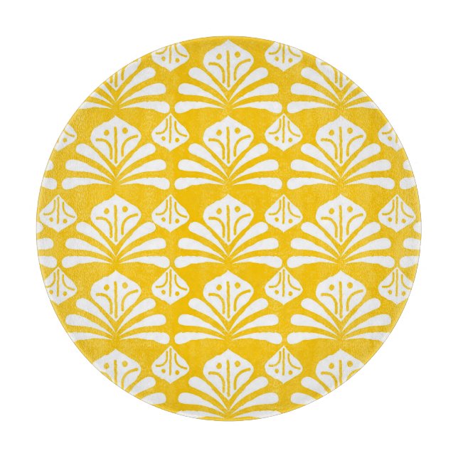 Tabla De Cortar batik indonesio: kawung, motivos de gurda. (Anverso)