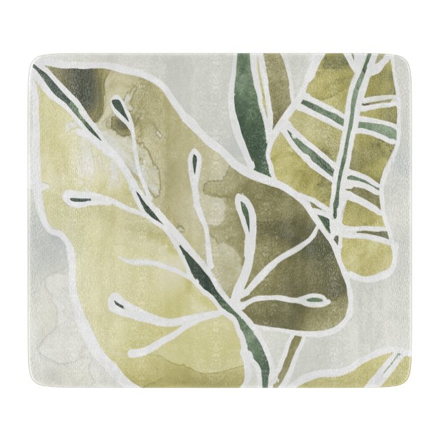 Tabla De Cortar Batik Leaves (Anverso)