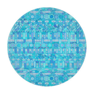 Tabla De Cortar Batik tribal - sombras del azul