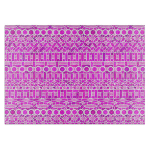 Tabla De Cortar Batik tribal - tonos orquídeos y violeta