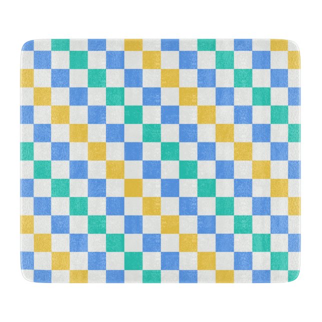 Tabla De Cortar Beach day diagonal checkerboard pattern (Anverso)