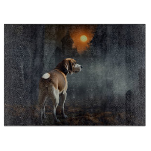 Tabla De Cortar Beagle Halloween Espantoso
