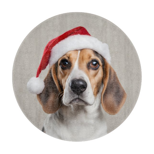 Tabla De Cortar Beagle Navidades (Anverso)