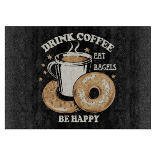 Tabla De Cortar Bebe Café Come Bagels Sé Feliz