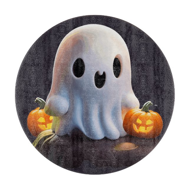 Tabla De Cortar Bebé Fantasma Típico personaje de Halloween (Anverso)