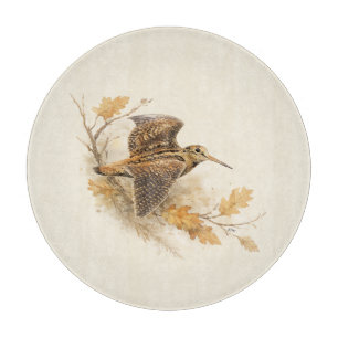 Tabla De Cortar Becada en Vuelo, Arte de la Naturaleza del Bosque