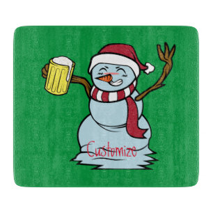 Tabla De Cortar Beer-Beer Snowman borracho Thunder_Cove