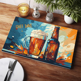 Tabla De Cortar Beer Lovers Beer and Mug Watercolor