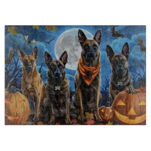 Tabla De Cortar Belgian Malinoi Halloween Espeluznante